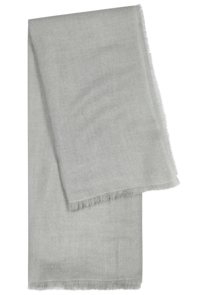 AMA Pure Starlight sequin-embellished cashmere scarf