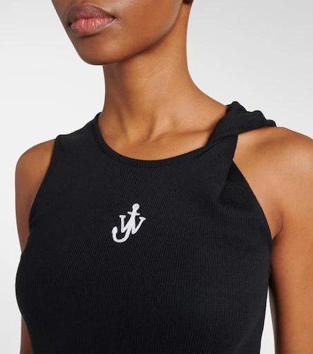 JW Anderson Logo embroidery cotton jersey maxi dress 4