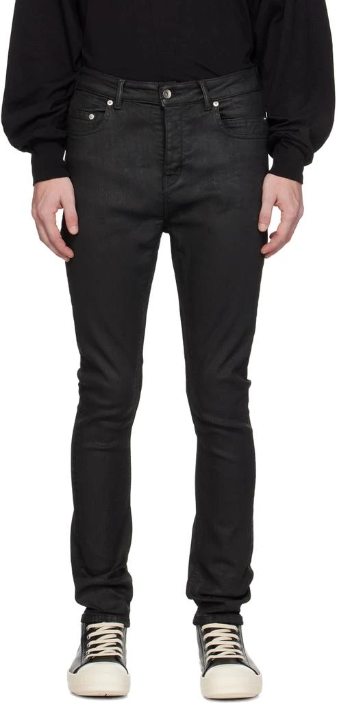 Rick Owens Black Porterville Detroit Cut Jeans 1