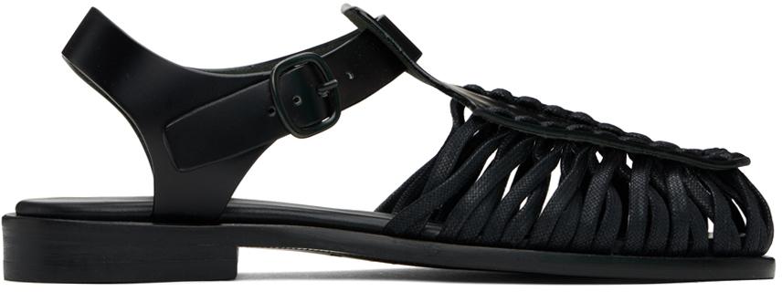 HEREU Black Alaro Sandals