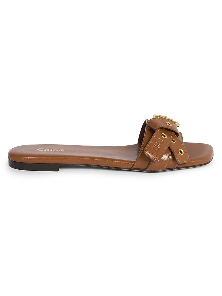 Chloé Mae Leather Slide Sandals 1