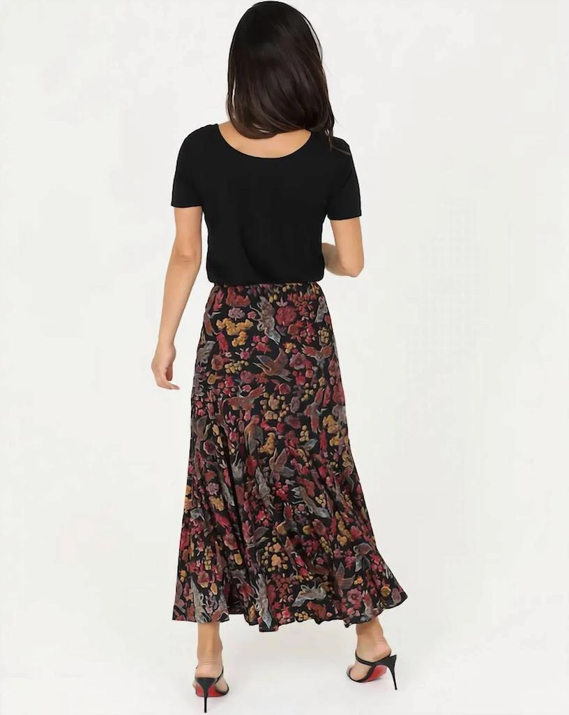 Nostalgia Madrigal Maxi Skirt In Black Multi 3