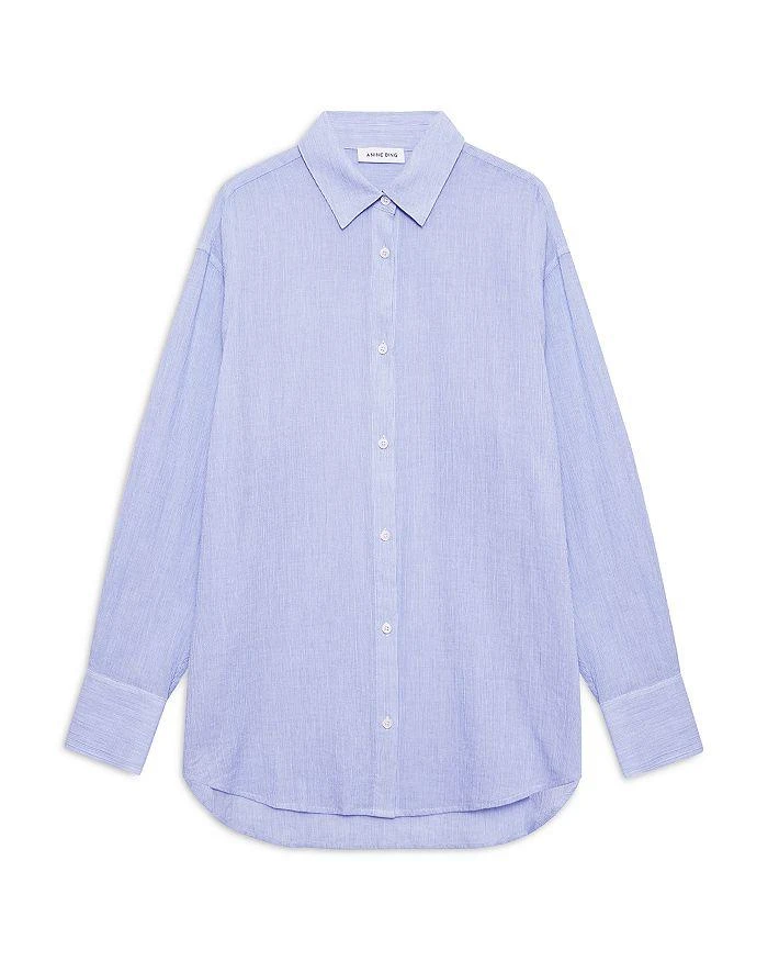 ANINE BING Plaza Button Front Shirt 4