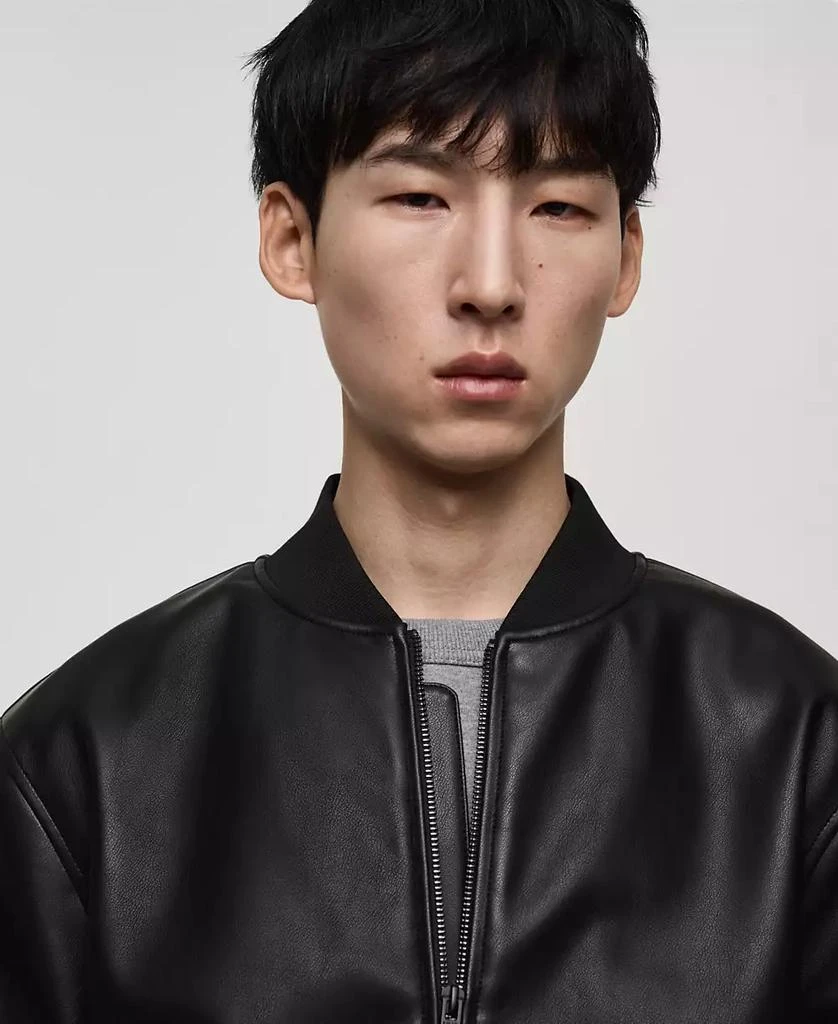 Mango Men's Faux-Leather Bomber Jacket 5