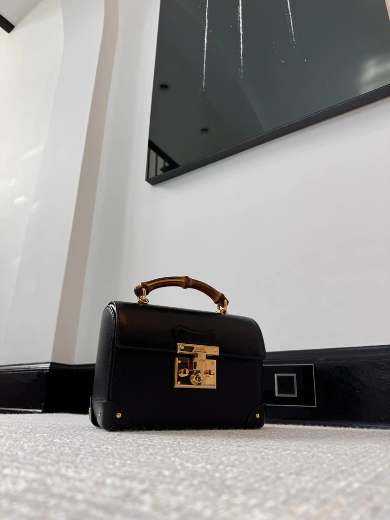 Gucci Padlock Small Bamboo Black Shoulder Bag 5