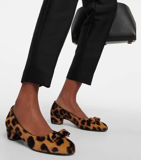 Salvatore Ferragamo Vara calf hair pumps 4