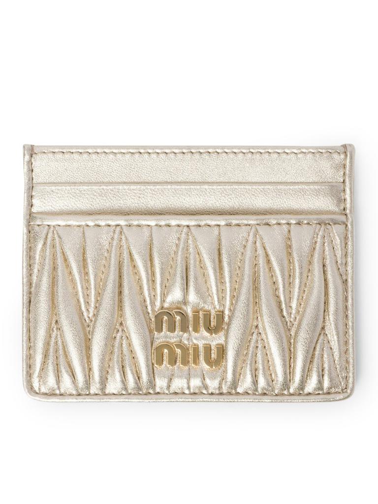 Miu Miu NAPPA MATELASSE CARD HOLDER`