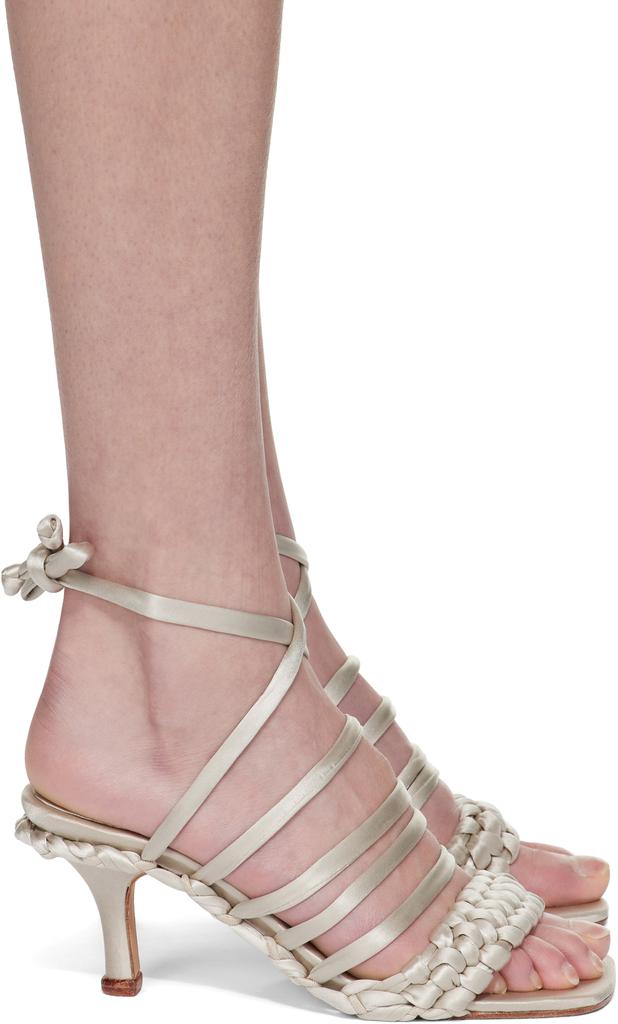 Isa Boulder Silver Cloudy Mandy Heeled Sandals