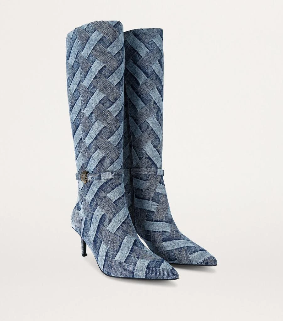 Kurt Geiger Denim Kensington Flexi Knee-High Boots 4
