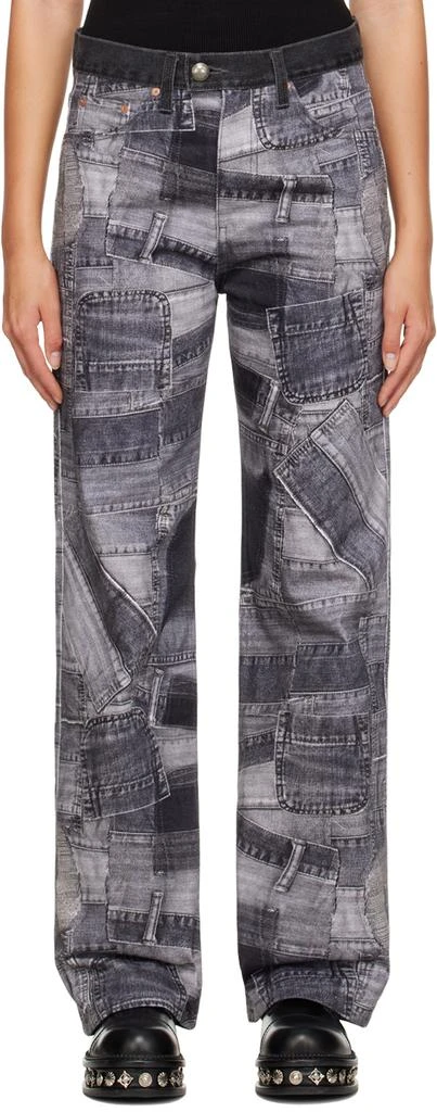 ANDERSSON BELL Gray Patchwork Jeans 1