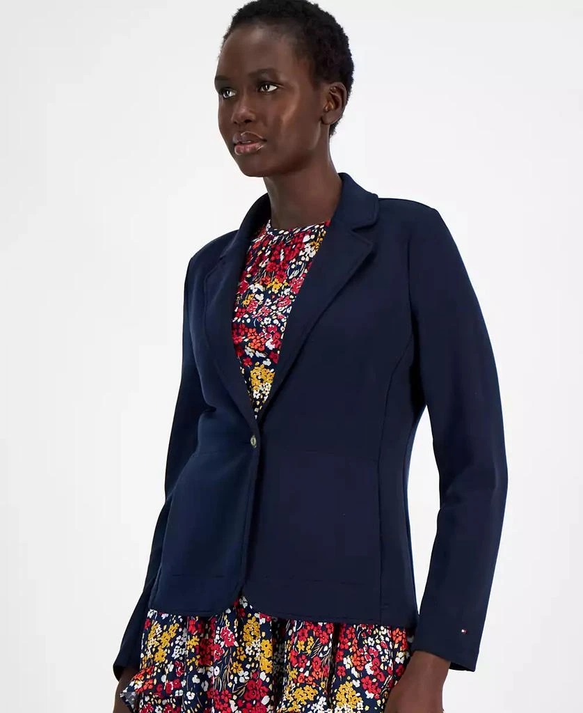 Tommy Hilfiger Women's Notched-Lapel Single-Button Blazer 3