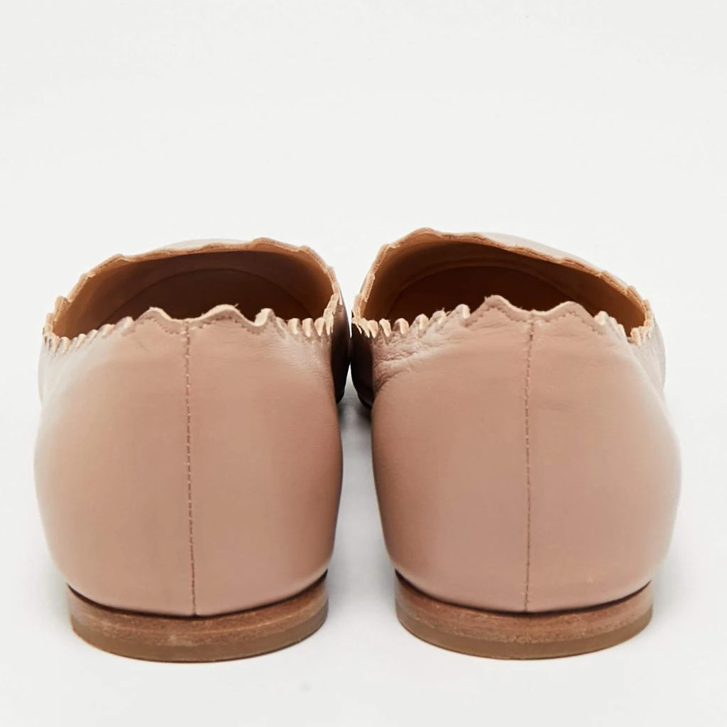 Chloé Chloe Dusty Pink Leather Scallop Lauren Ballet Flats Size 36.5 5