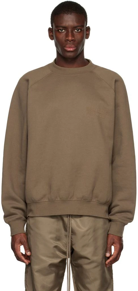 Fear of God ESSENTIALS Brown Crewneck Sweatshirt 1