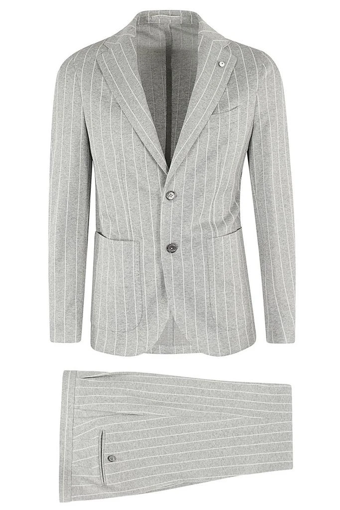 L.B.M. Pinstripe Suit With Structured Blazer