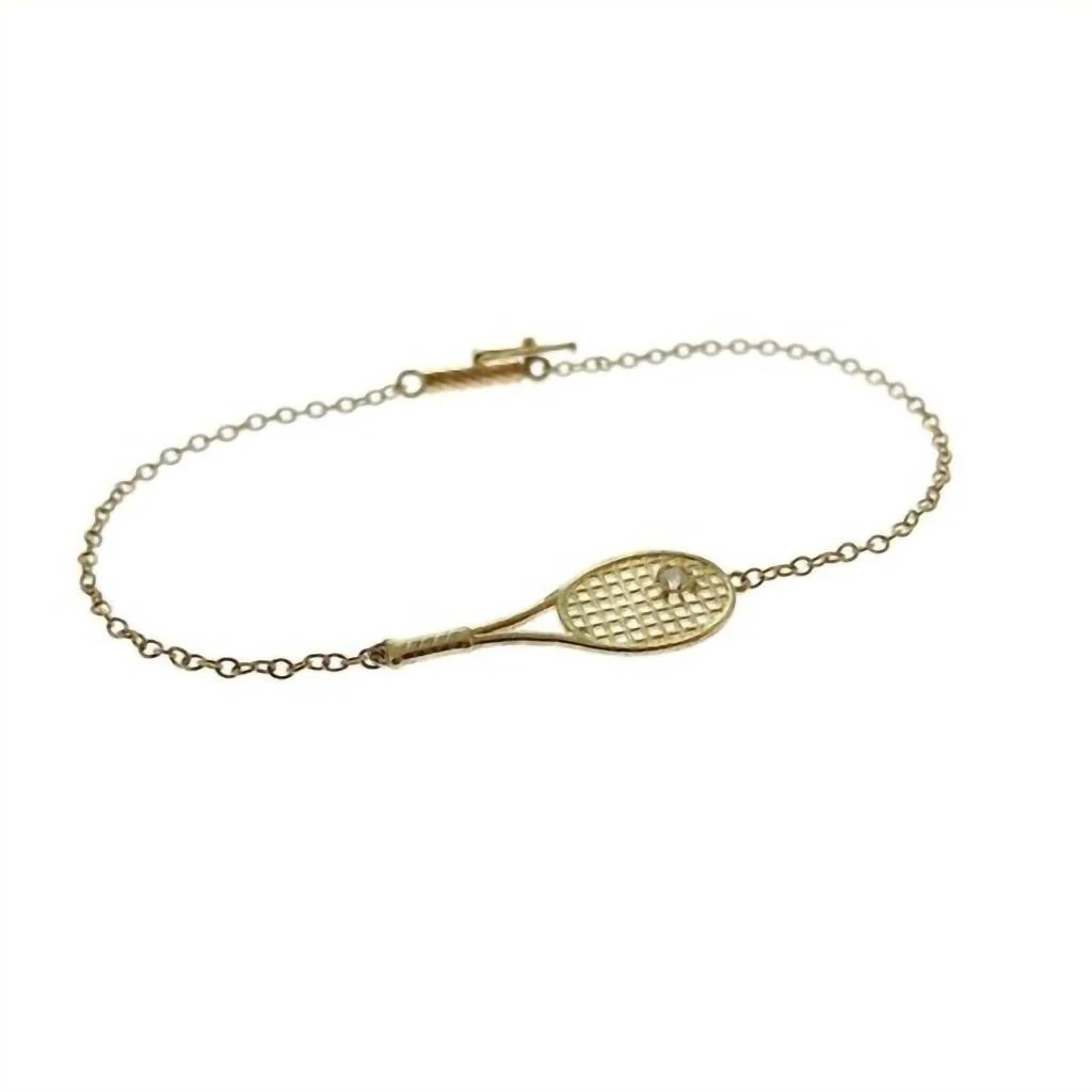 Love Love Tennis Love Love Tennis - Women's Racket Diamond Ball Tennis Bracelet 3