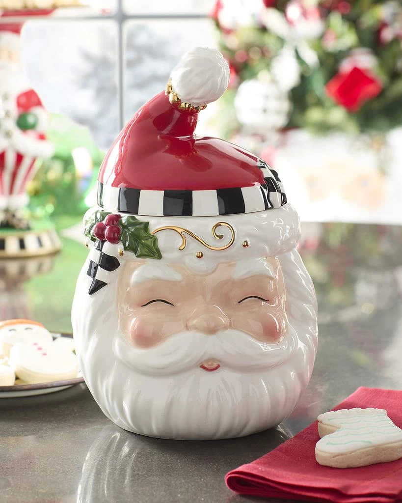 MacKenzie-Childs Nick's Pick Santa Cookie Jar 1
