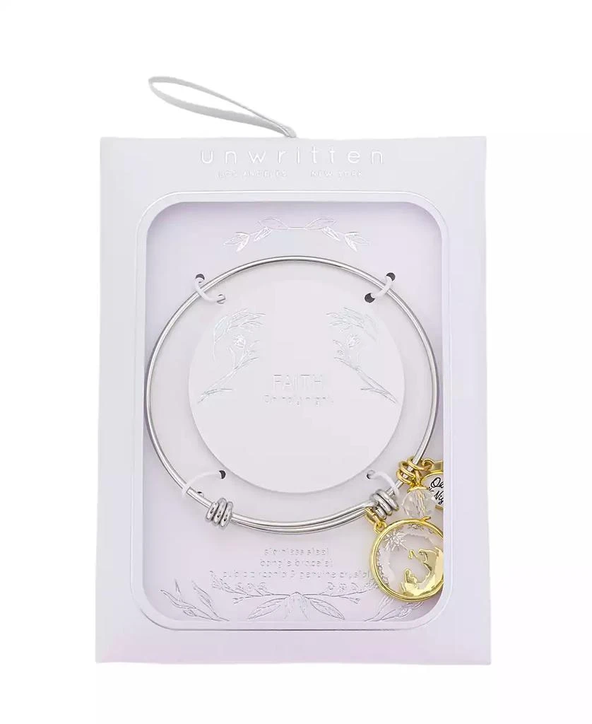 Unwritten Crystal "Oh Holy Night" Pendant Bangle Bracelet 2