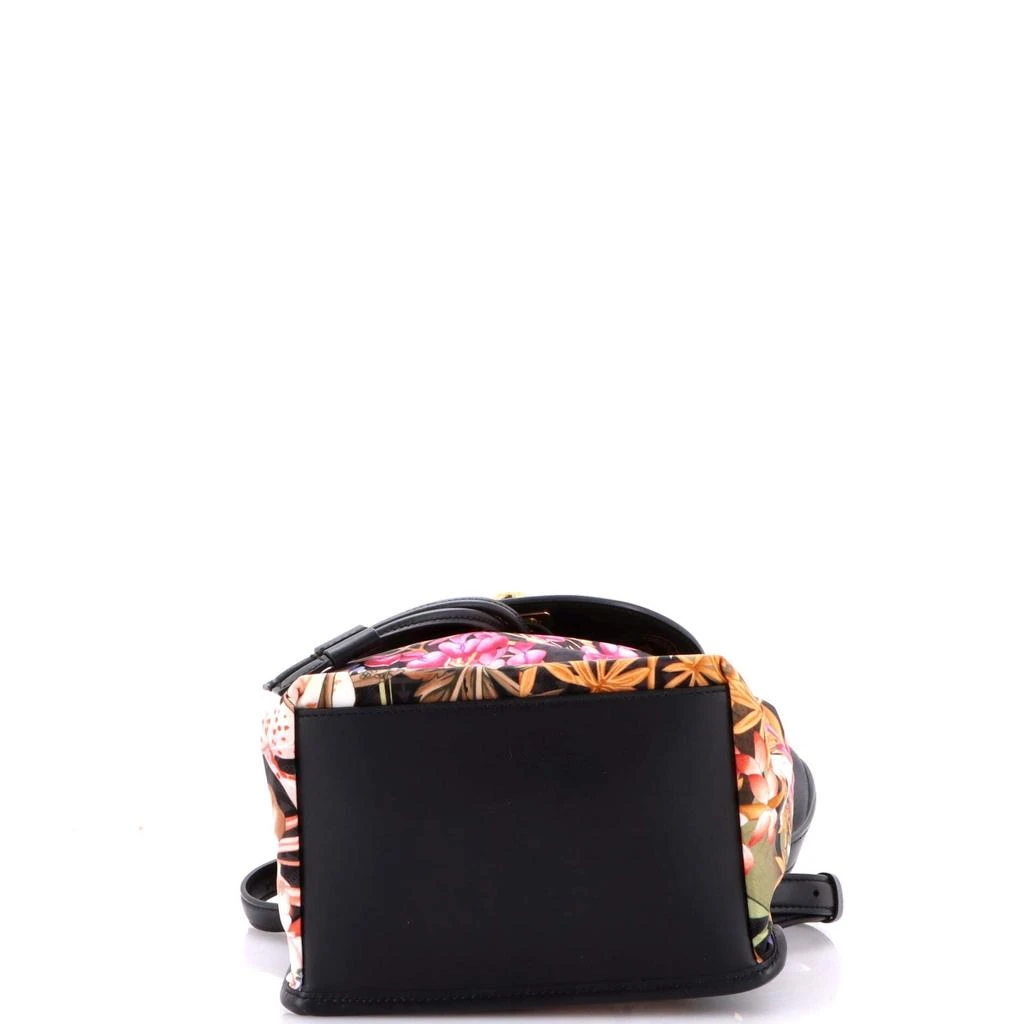Salvatore Ferragamo Gancini Flap Drawstring Backpack Printed Gancini Nylon and Leather Mini 4