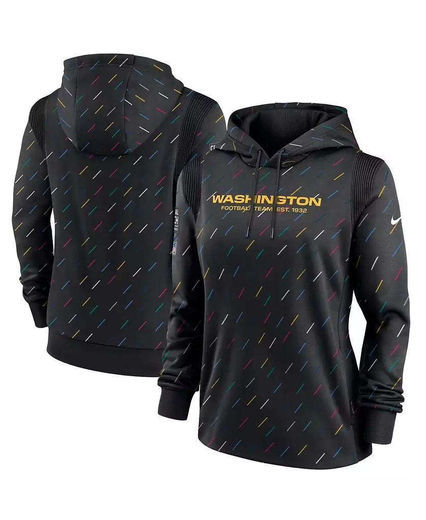 NIKE Women's Anthracite Washington Football Team NFL Crucial Catch Therma Pullover Hoodie 1