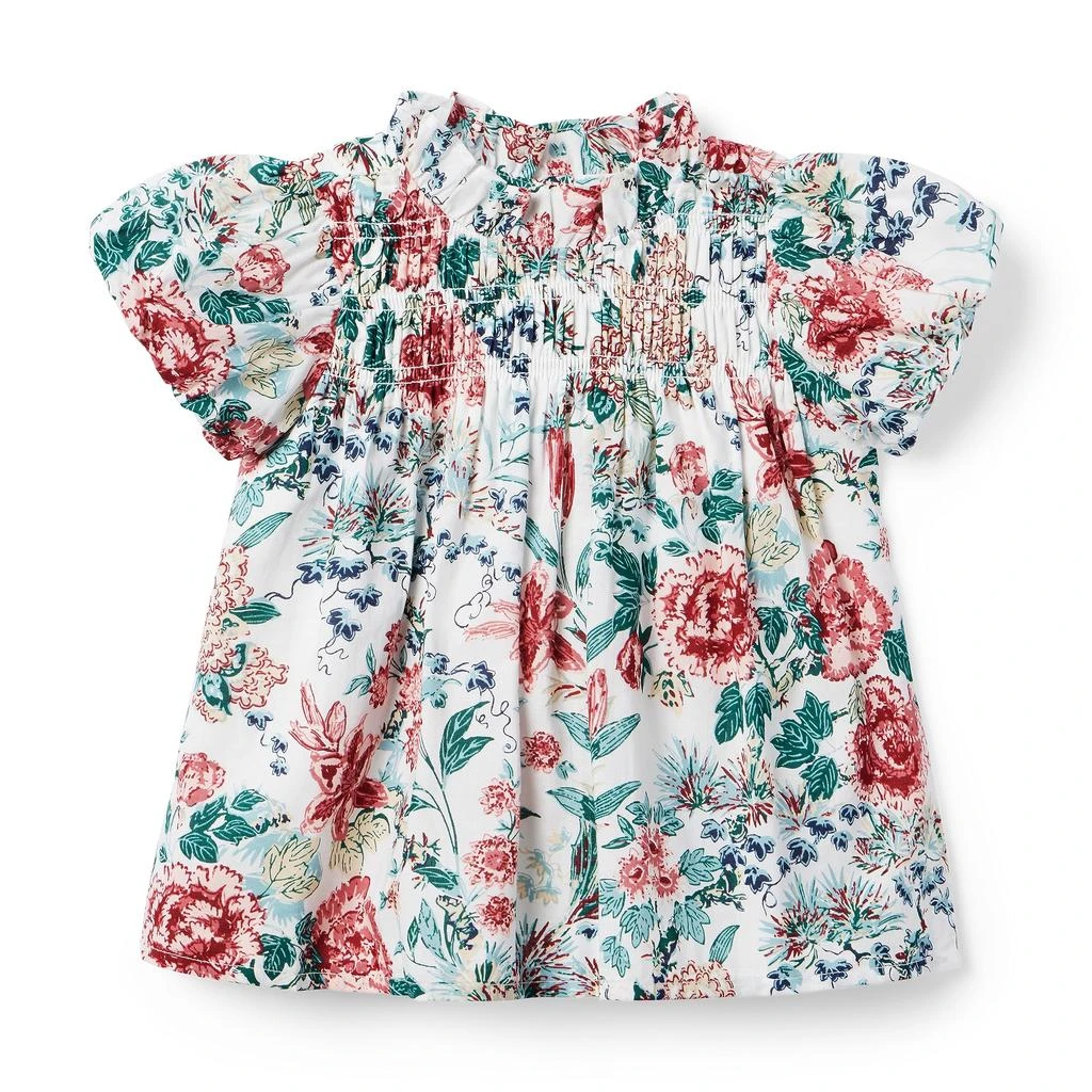 Janie and Jack Floral Smocked Blouse (Toddler/Little Kids/Big Kids) 1