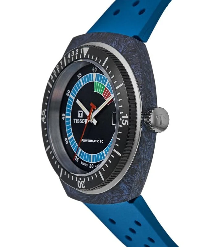 Tissot Tissot Sideral S Powermatic 80 Blue Rubber Strap Men's Watch T145.407.97.057.01 3