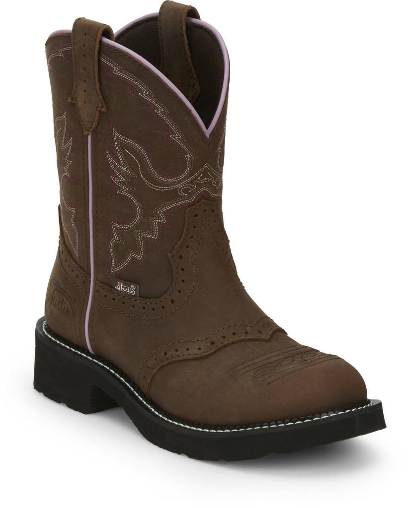 Justin Justin - WOMEN'S GYPSY GEMMA RUSTIC AGED BARK ROUND TOE WESTERN BOOTS - MEDIUM WIDTH