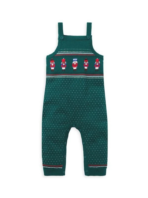 Janie and Jack Baby's Girl's Nutcracker Fair Isle Overalls 1