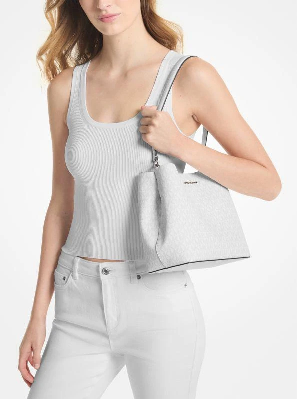 Michael Kors Pratt Medium Signature Logo Shoulder Bag 3