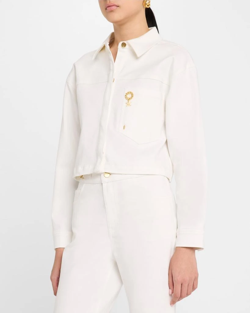 Kobi Halperin Teagan Cropped Brooch-Embellished Jacket 4