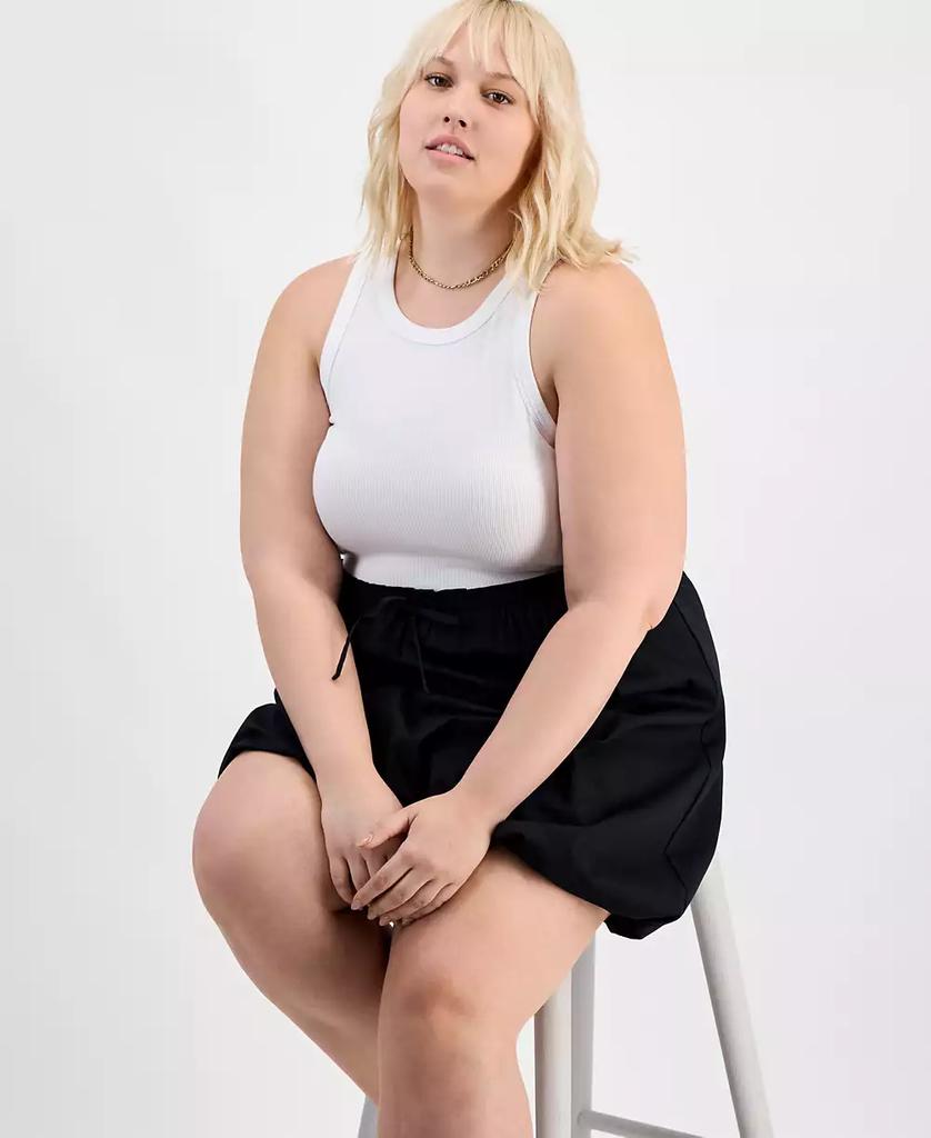 Derek Heart Trendy Plus Size Colorblocked Bubble-Hem Dress