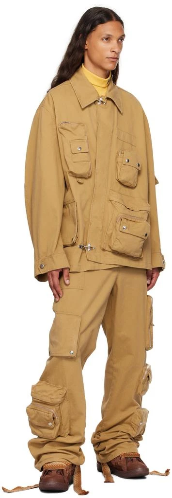 Lanvin Brown Leather Curb Sneakers 5