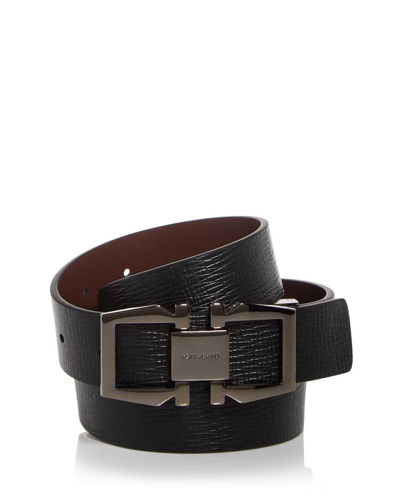 Salvatore Ferragamo Men's Double Gancini Reversible Leather Belt 1