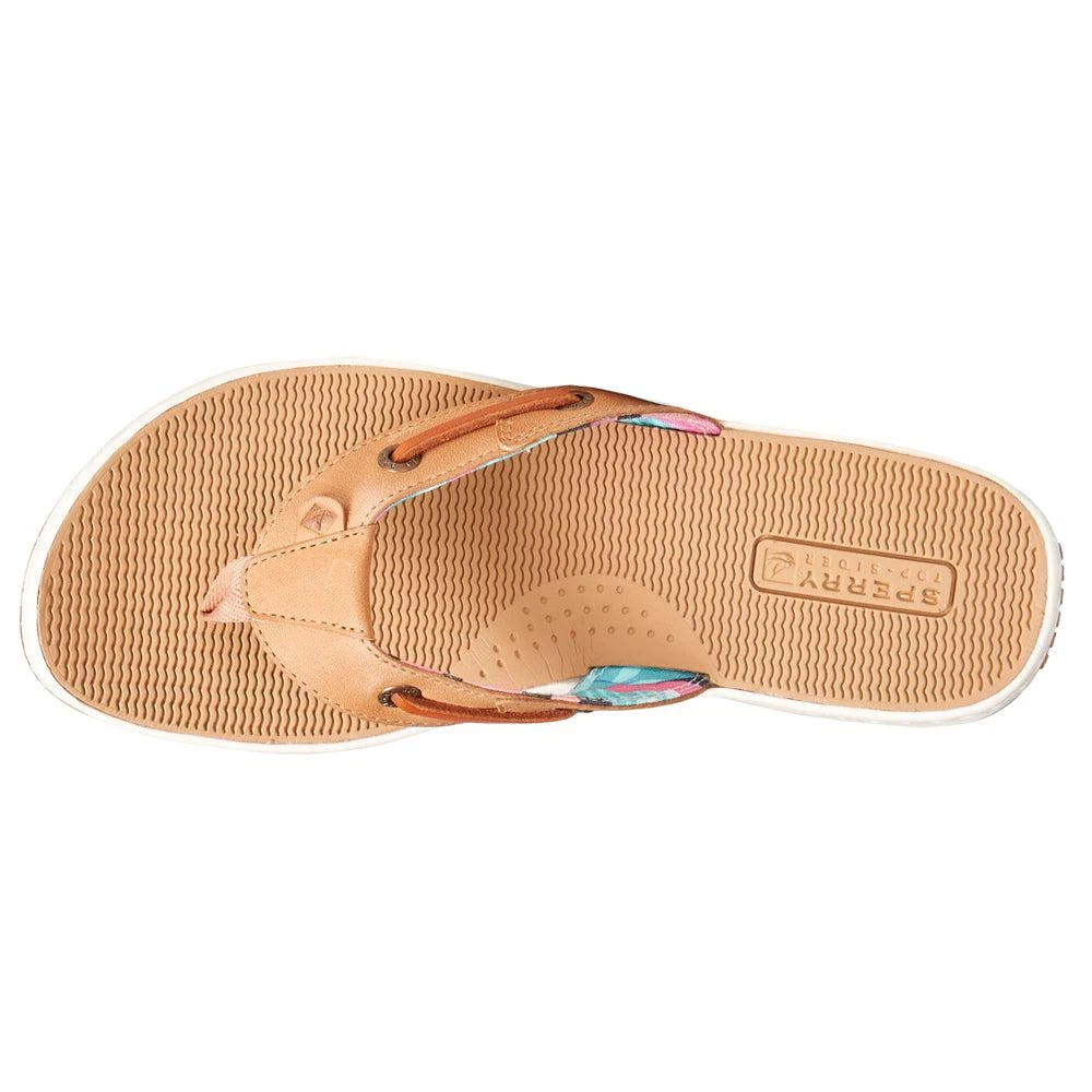 Sperry Seafish Coral Floral Flip Flops 4
