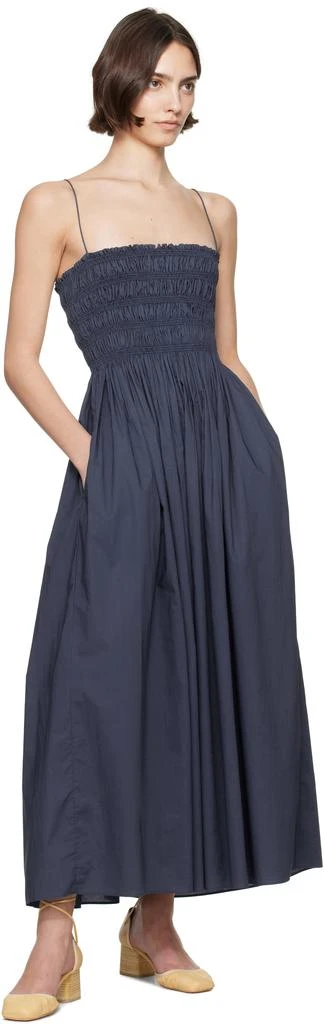 Matteau Navy Shirred Bodice Maxi Dress - Dresses & Skirts - Free Shipping -  BeyondStyle