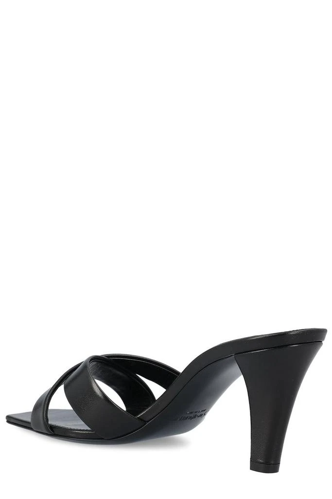 Yves Saint Laurent Saint Laurent Jill Crisscrossed Square Toe Mules 3