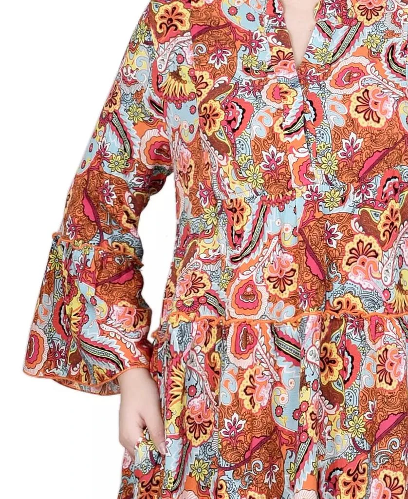 NY Collection Petite 3/4 Sleeve Tiered Dress 7