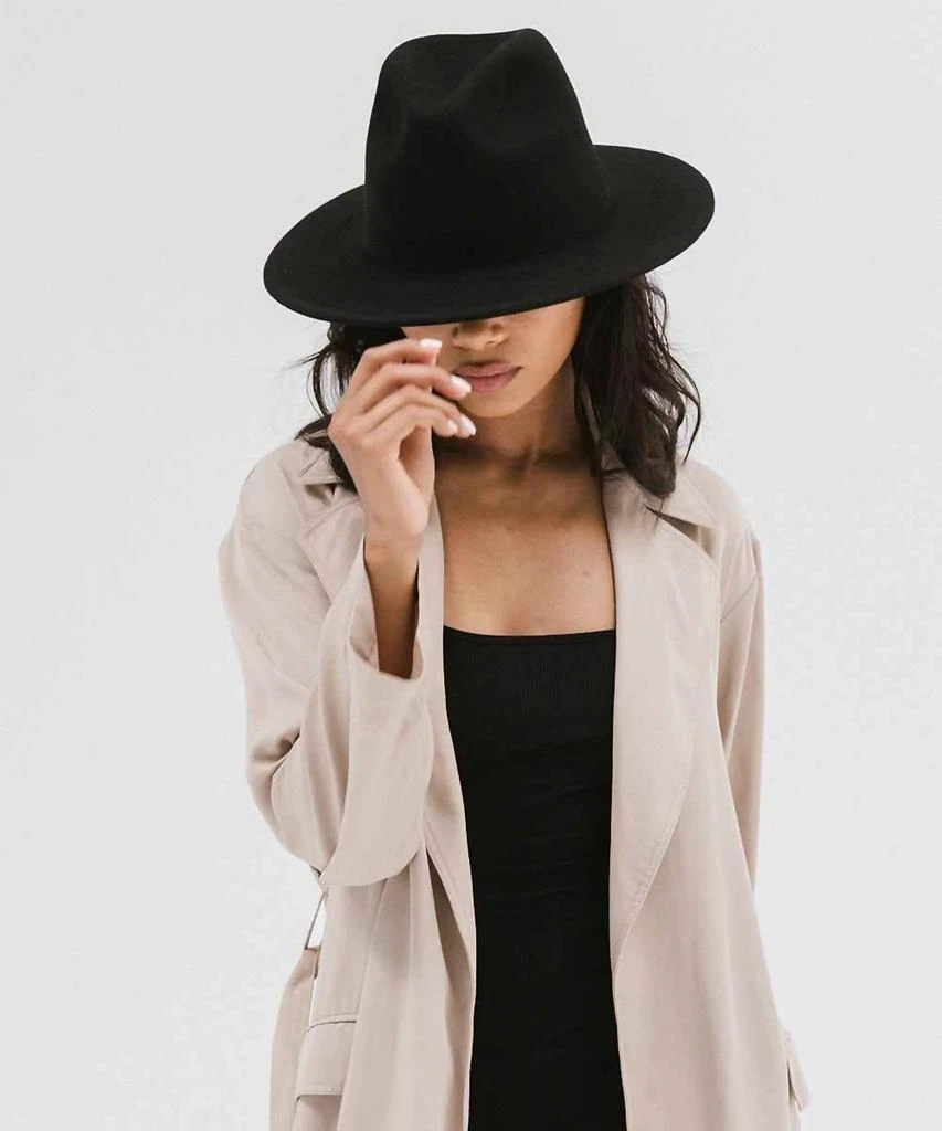 GIGI PIP Wes Tall Fedora Hat Wes Fedora Hat - Brown main image 4
