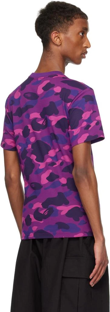 Bape Purple Color Camo College T-shirt 3