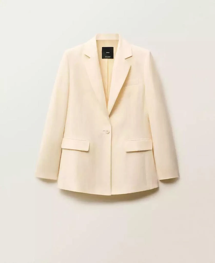 Mango Women's Linen-Blend Suit Jacket 6