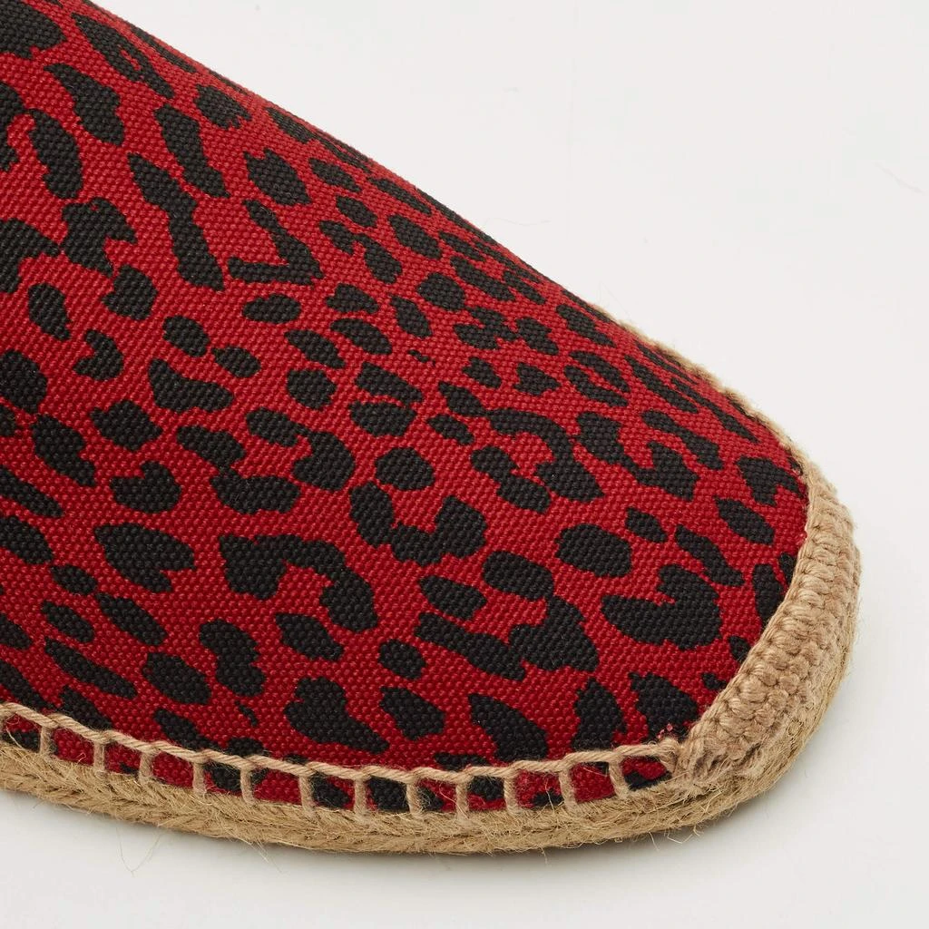 Yves Saint Laurent Saint Laurent Black/Red Canvas Slip On Espadrille Size 43 7