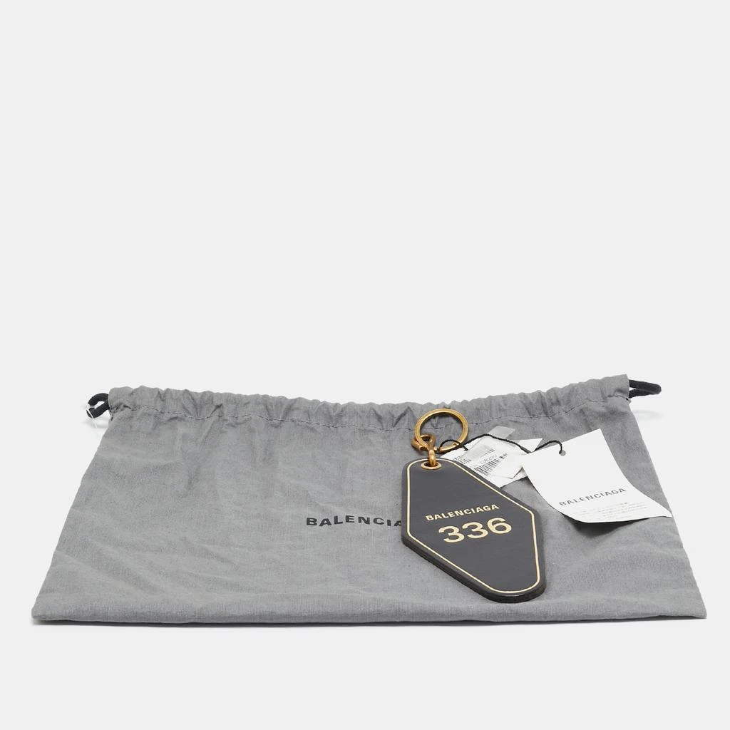 Balenciaga Balenciaga Black Leather Hotel Diamond Key Ring 5