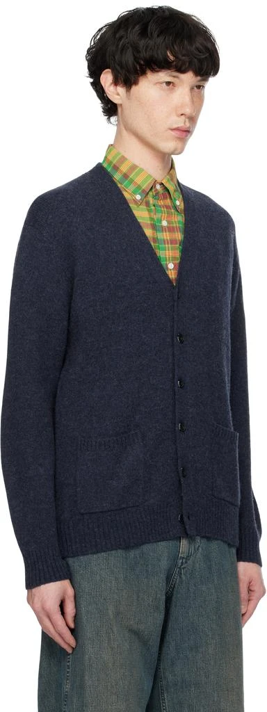 BEAMS PLUS Navy Elbow Patch Cardigan 2