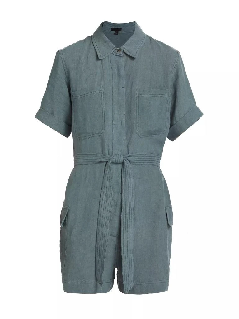 ATM Anthony Thomas Melillo Linen Tie-Waist Romper 1
