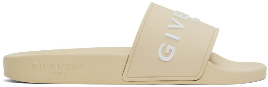 Givenchy Beige Rubber Slides
