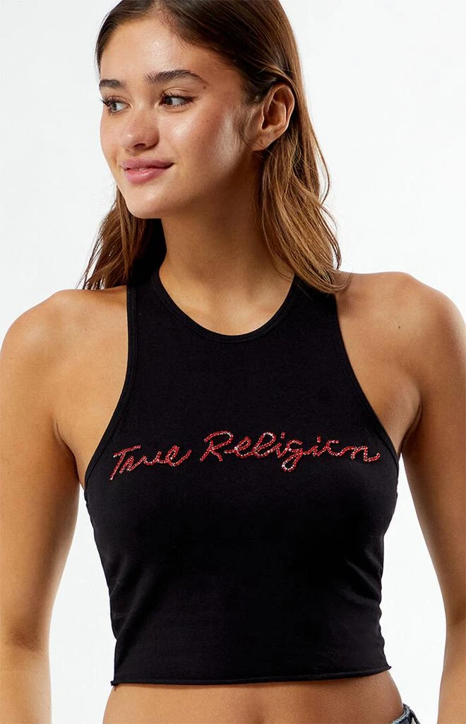 True Religion Crystal Cropped Tank Top 1