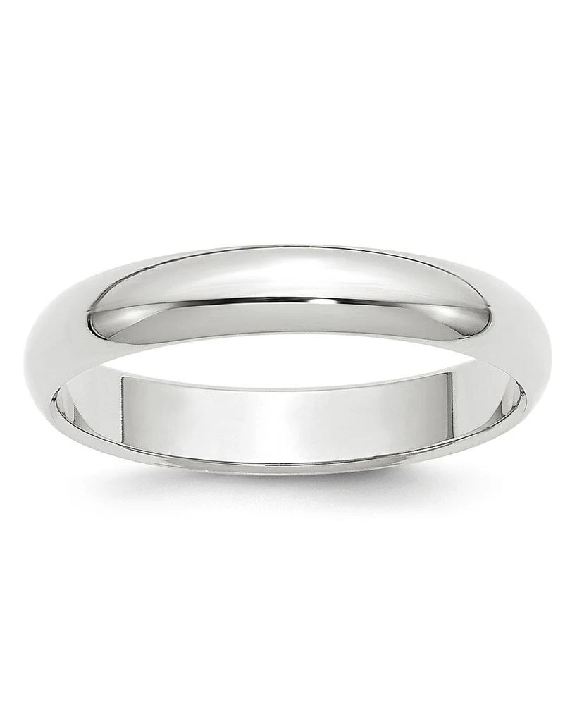 Bloomingdale's Men's 4mm Half Round Band Ring in 14K White Gold 1