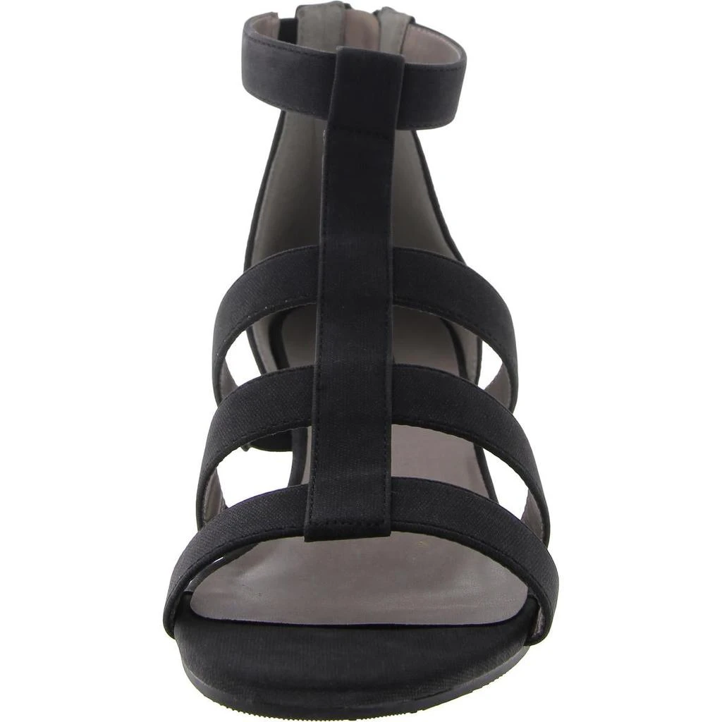 Masseys Athena Womens Faux Leather Caged Wedge Sandals 3