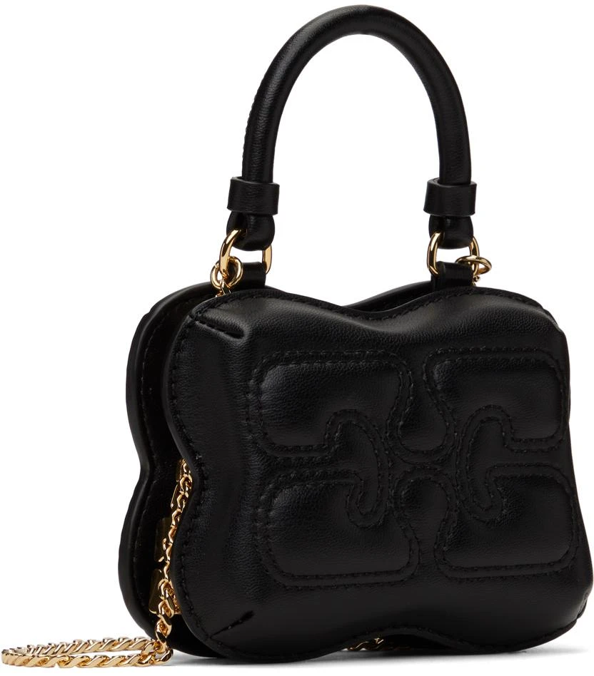Ganni Black Nano Butterfly Top Handle Bag 2
