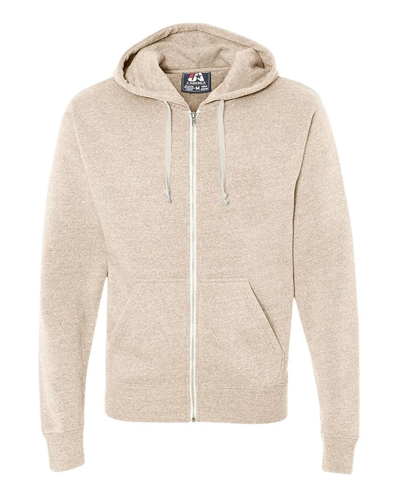 J America Triblend Full-Zip Hooded Sweatshirt 5