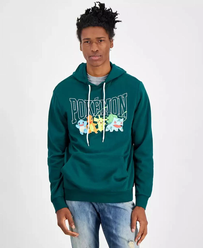 Hybrid Men's Pokémon Gang Regular-Fit Printed Fleece Hoodie 1